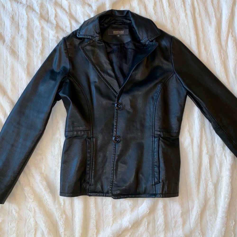Black leather jacket